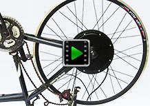 700c 48v 1500w rear hub motor - electric bike conversion kit video