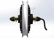 12 inch front electric scooter motor drawing