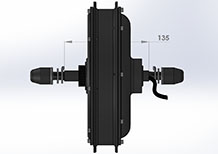 1500w rear hub motor 3D drawing