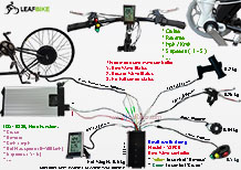 2000w rear hub motor electric bike conversion kit wire diagram