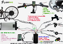 700c rear 1500w hub motor electric bike conversion wire diagram