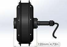 48V 52V 2000W single side shaft motor drawing 48V 52V 2000W single side shaft motor drawing